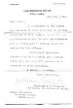 Royal Letter 1910